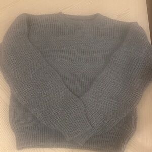 Cozy Gray hand Knit Wool Sweater